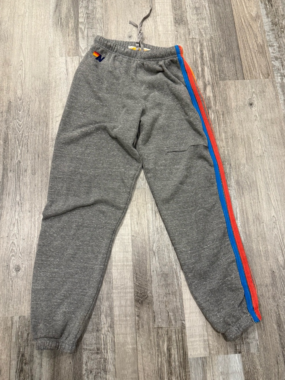 Aviator Nation Gray Sweatpants with side stripes - Small